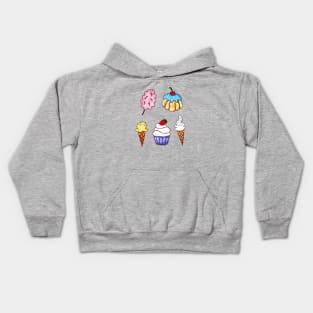 Candies / Sweets / Cupcake / Ice Cream Cone Kids Hoodie